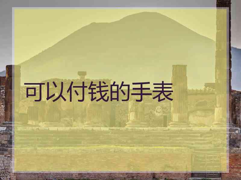 可以付钱的手表 可以付钱的手表