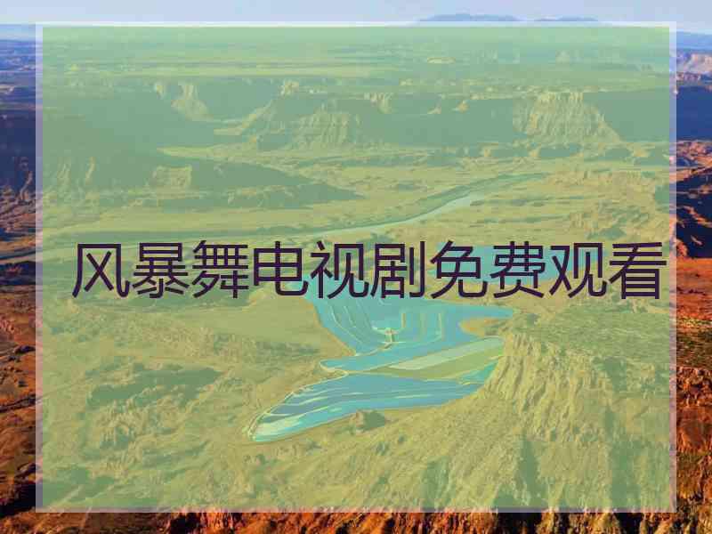 风暴舞电视剧免费观看 风暴舞电视剧免费观看