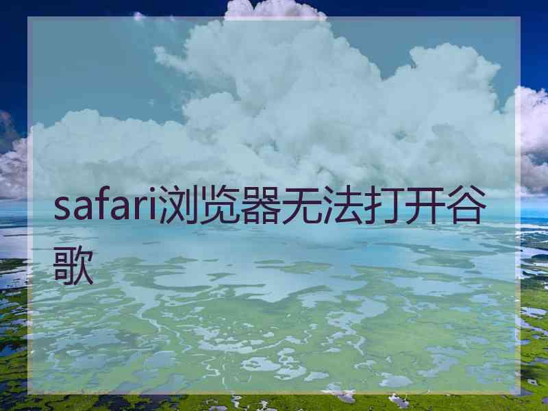 safari浏览器无法打开谷歌 safari浏览器无法打开谷歌