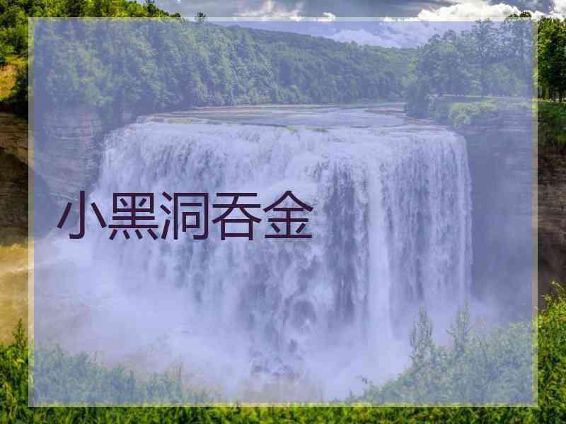 小黑洞吞金 小黑洞吞金