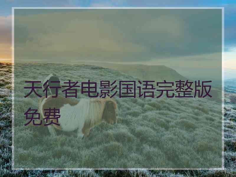 天行者电影国语完整版免费 天行者电影国语完整版免费