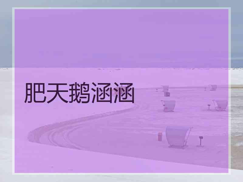 肥天鹅涵涵 肥天鹅涵涵