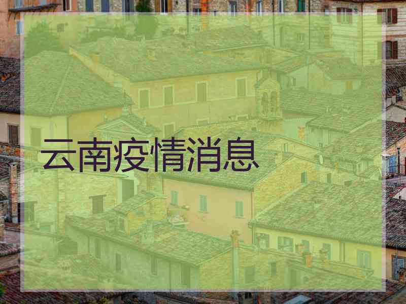 云南疫情消息 云南疫情消息