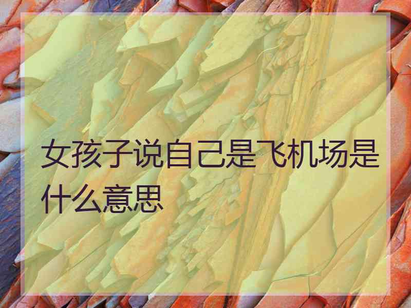 女孩子说自己是飞机场是什么意思 女孩子说自己是飞机场是什么意思