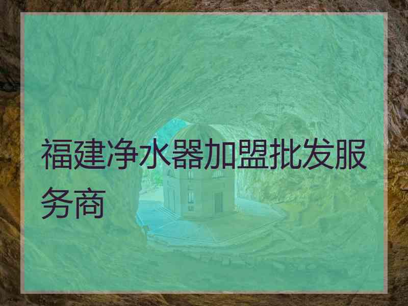 福建净水器加盟批发服务商 福建净水器加盟批发服务商