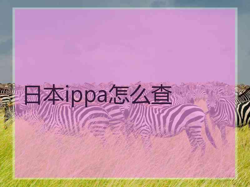 日本ippa怎么查