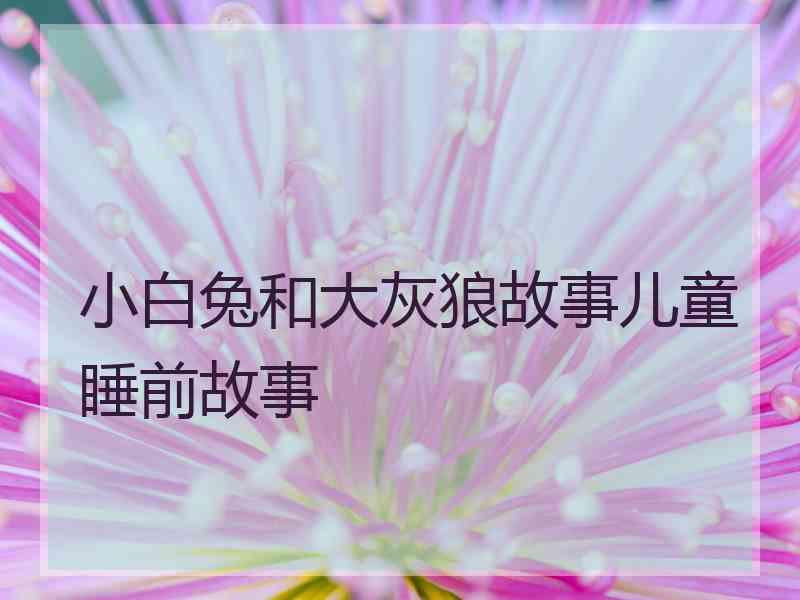 小白兔和大灰狼故事儿童睡前故事