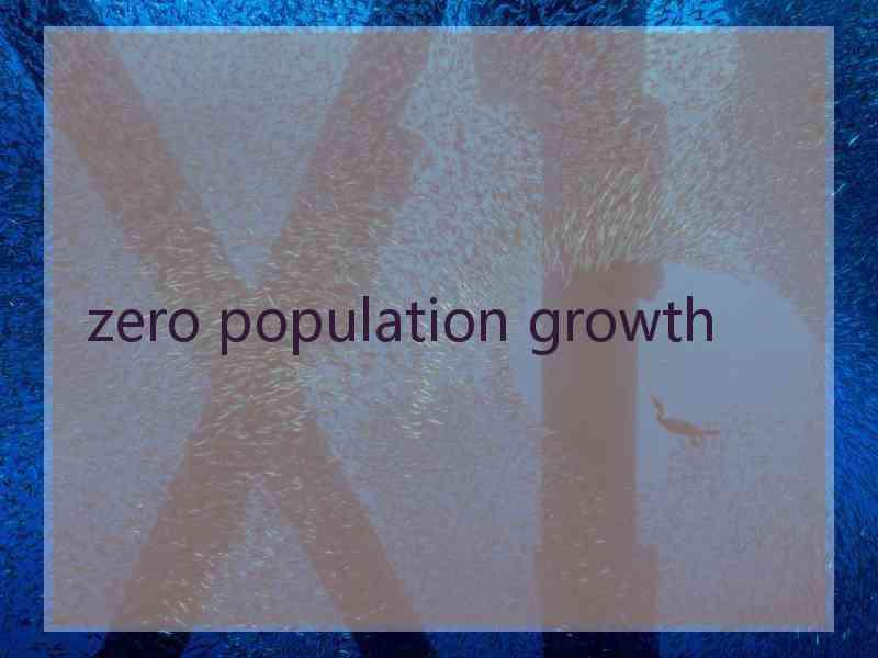 zero population growth