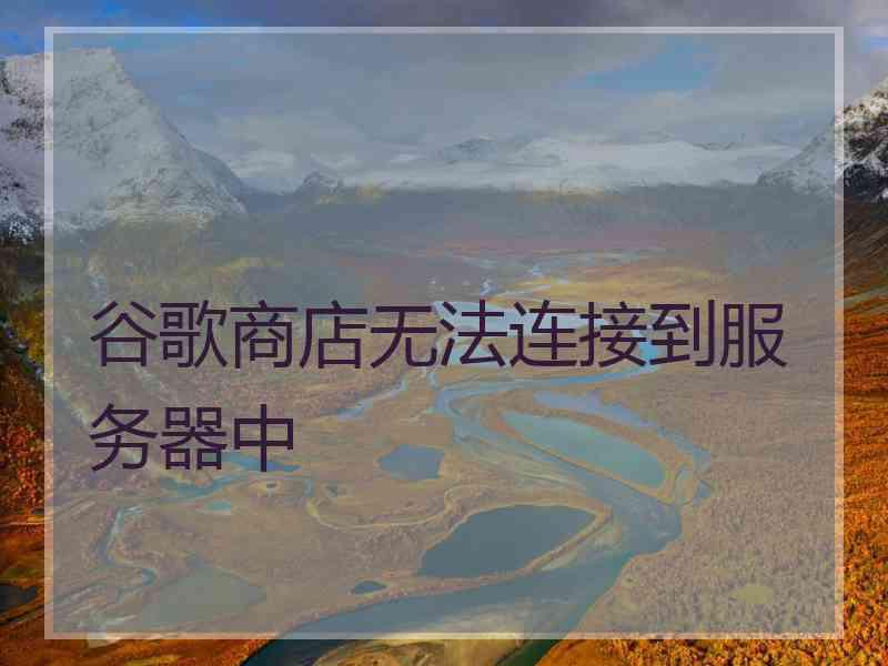 谷歌商店无法连接到服务器中