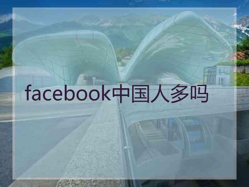 facebook中国人多吗