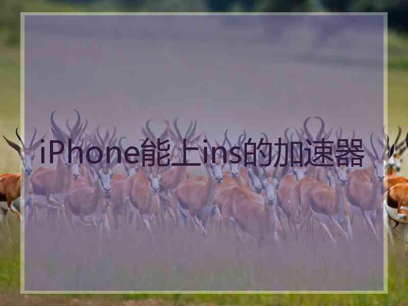 iPhone能上ins的加速器