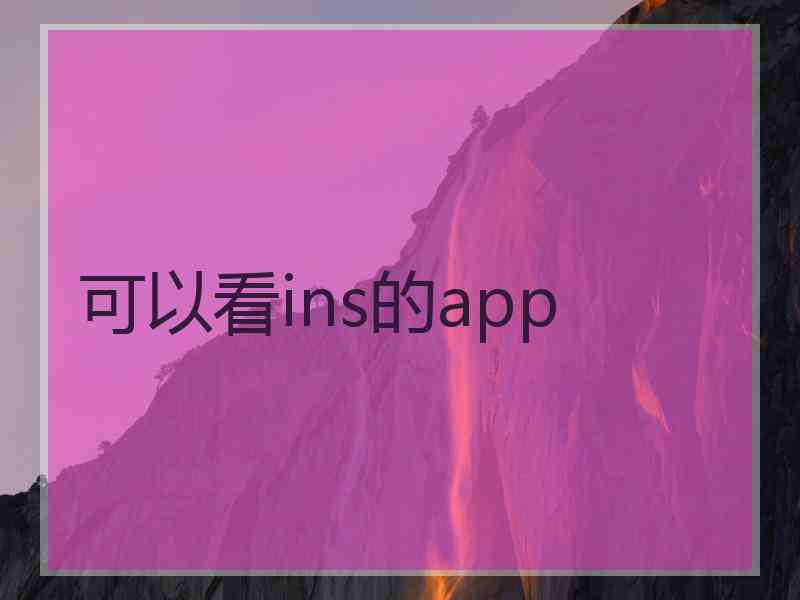 可以看ins的app
