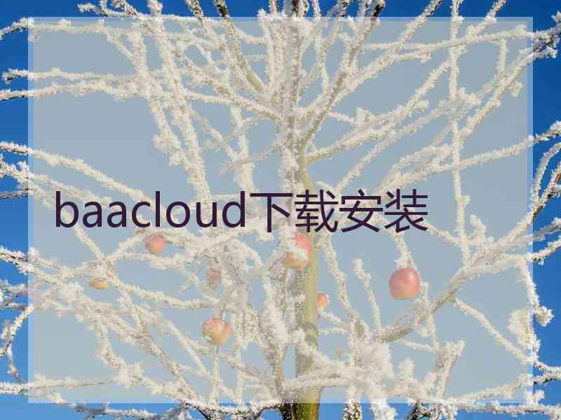 baacloud下载安装