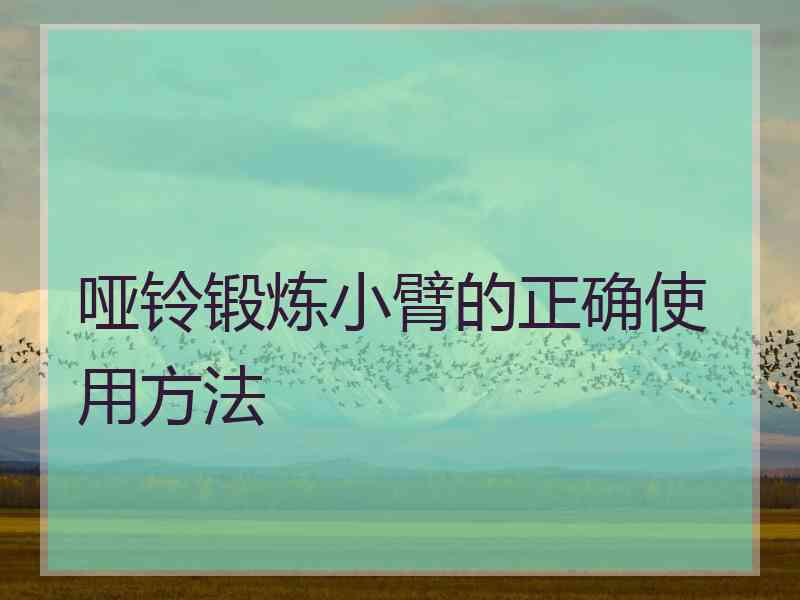 哑铃锻炼小臂的正确使用方法