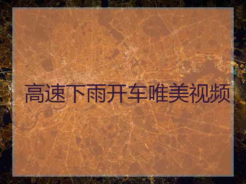 高速下雨开车唯美视频