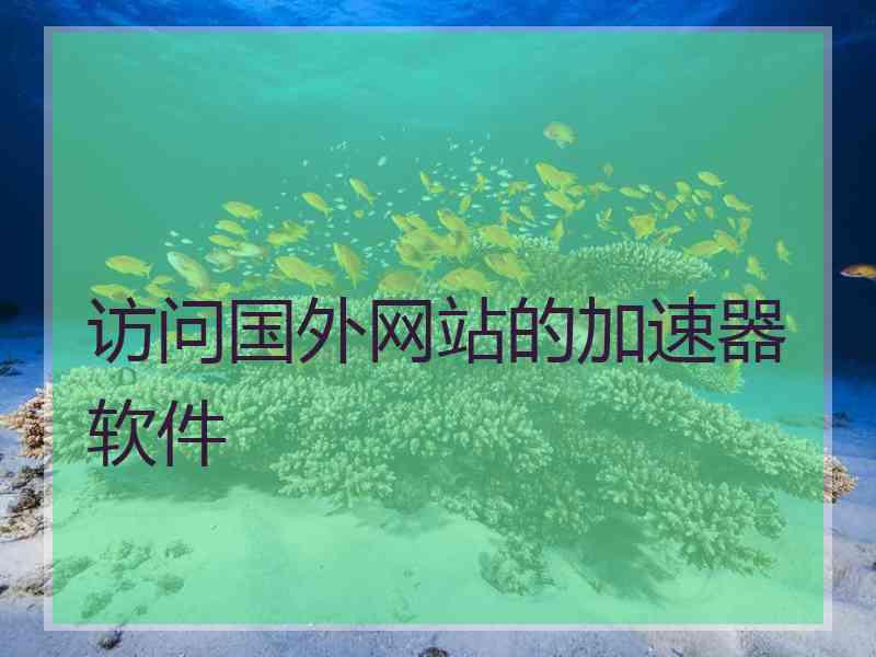 访问国外网站的加速器软件