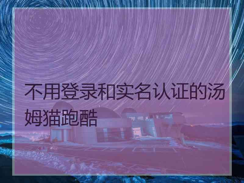 不用登录和实名认证的汤姆猫跑酷