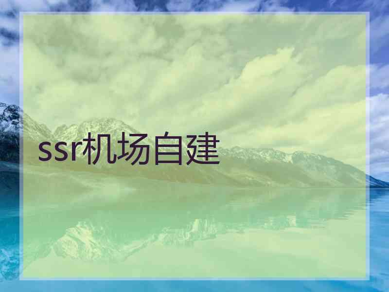 ssr机场自建
