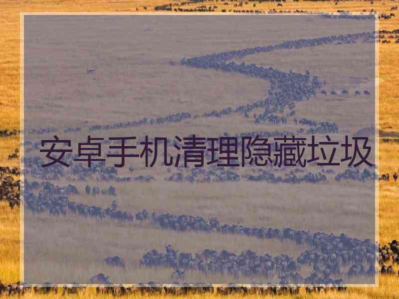 安卓手机清理隐藏垃圾