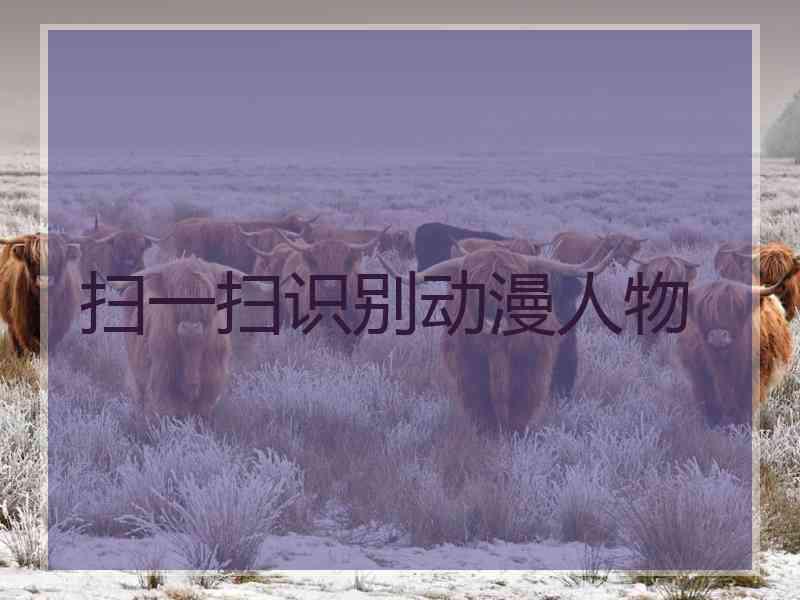 扫一扫识别动漫人物