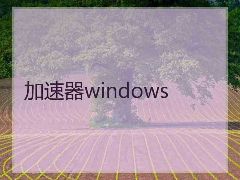 加速器windows