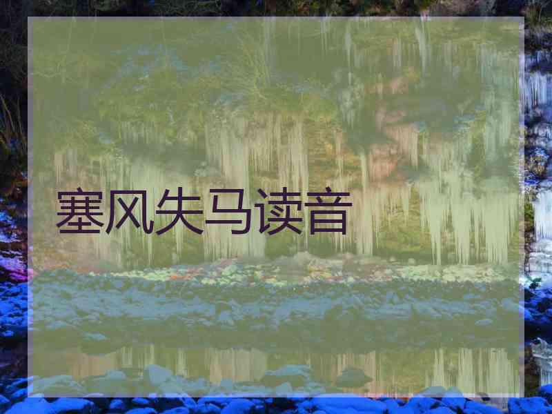 塞风失马读音