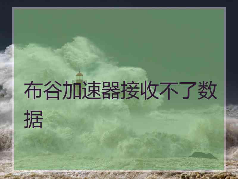 布谷加速器接收不了数据