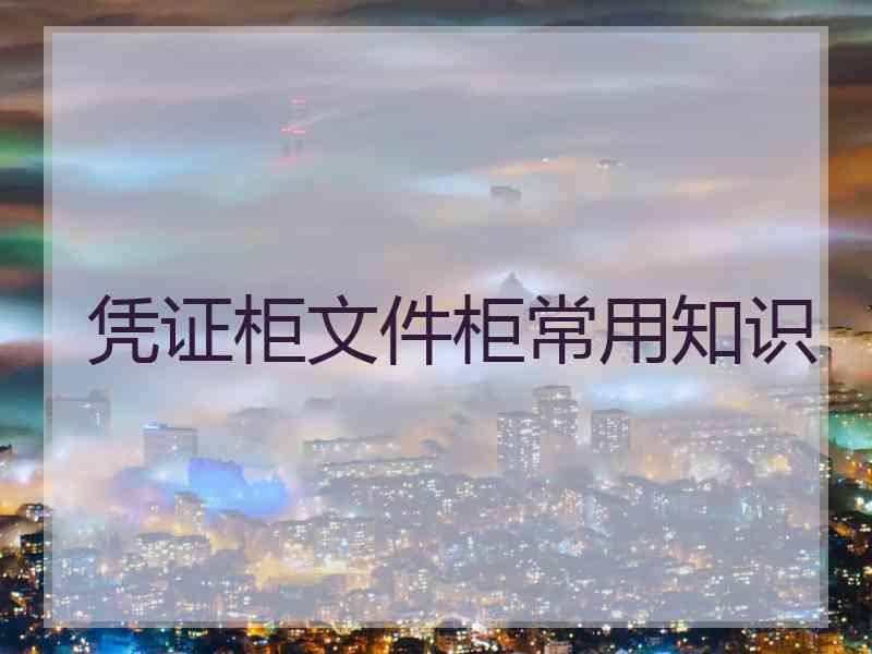 凭证柜文件柜常用知识