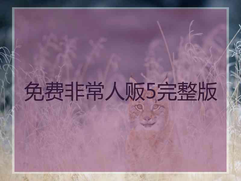 免费非常人贩5完整版