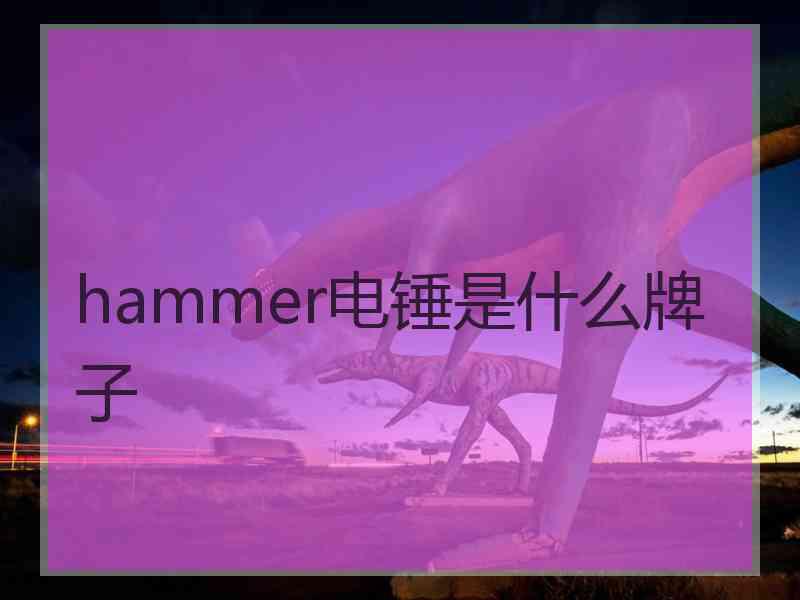 hammer电锤是什么牌子