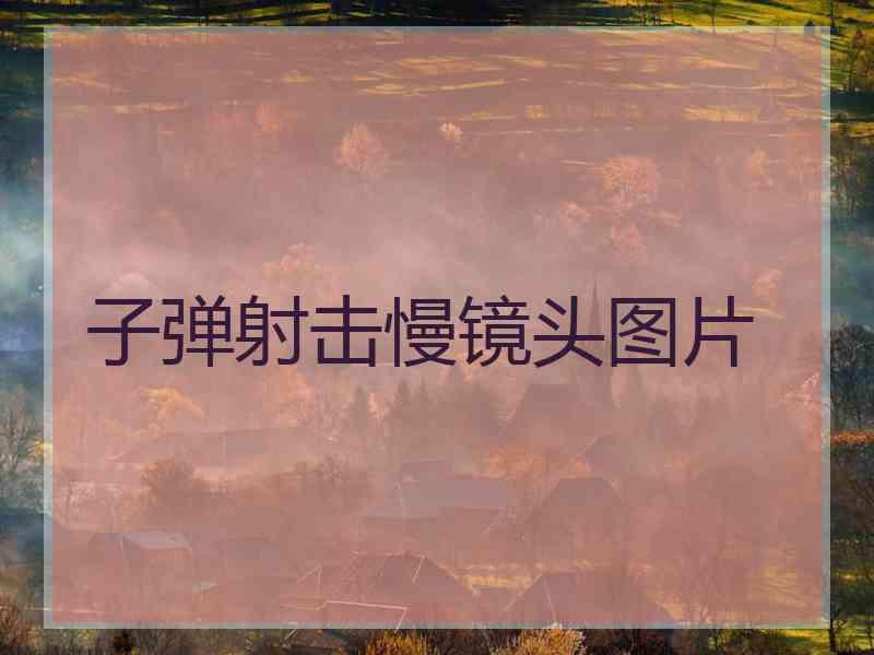 子弹射击慢镜头图片