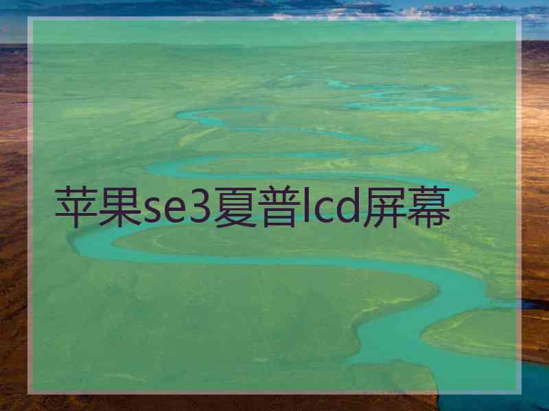 苹果se3夏普lcd屏幕