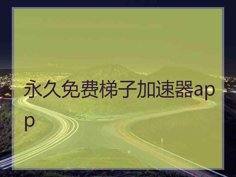 永久免费梯子加速器app