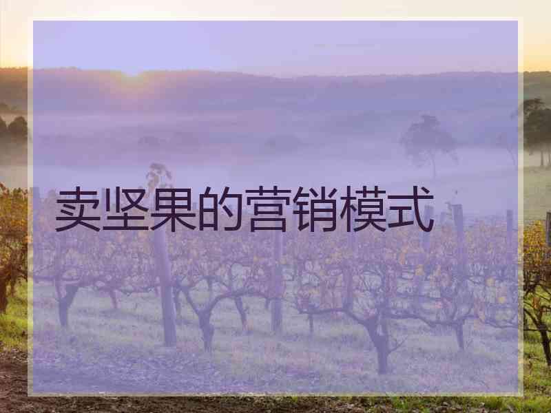 卖坚果的营销模式