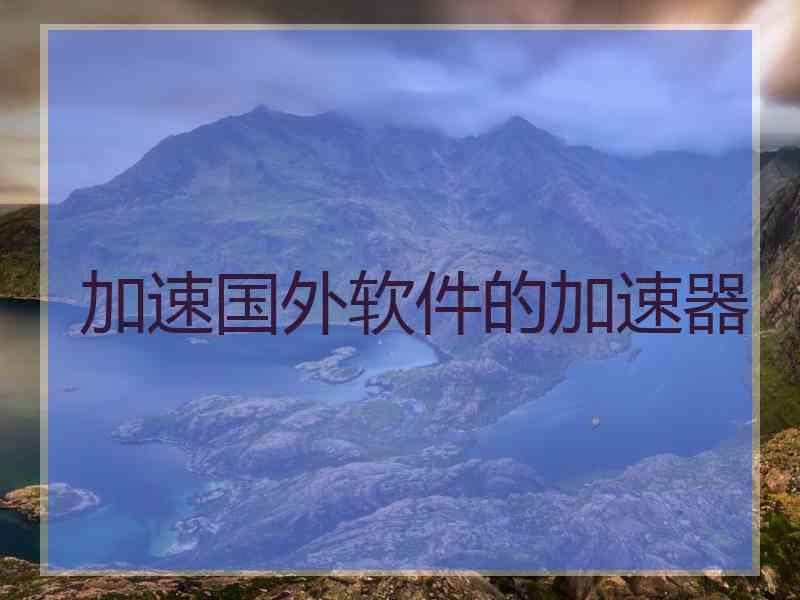 加速国外软件的加速器