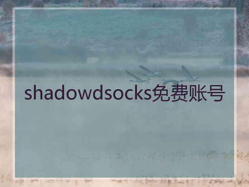 shadowdsocks免费账号