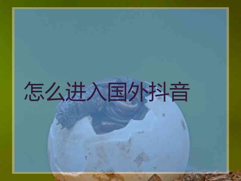 怎么进入国外抖音