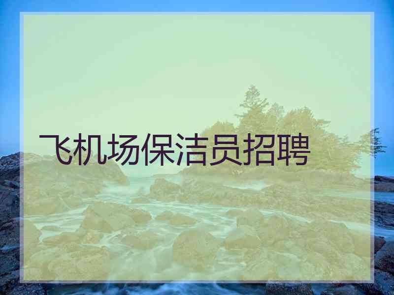 飞机场保洁员招聘