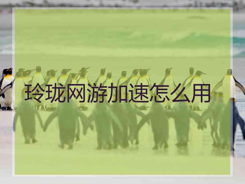 玲珑网游加速怎么用