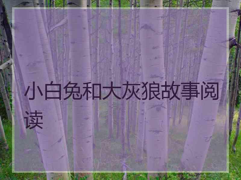 小白兔和大灰狼故事阅读
