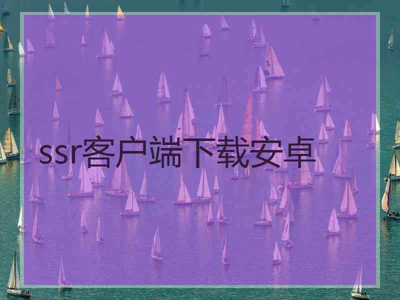ssr客户端下载安卓