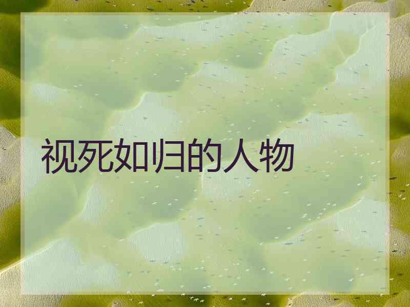 视死如归的人物