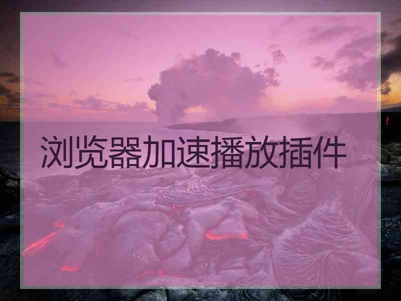 浏览器加速播放插件