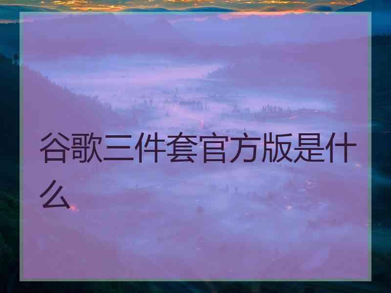 谷歌三件套官方版是什么