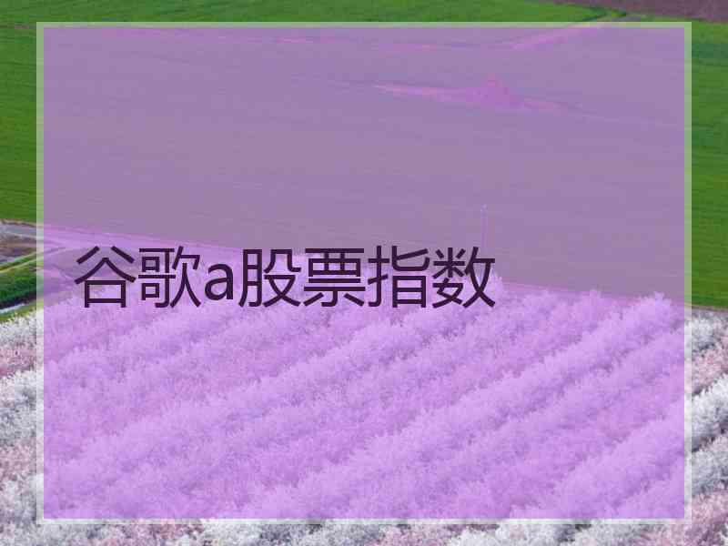 谷歌a股票指数