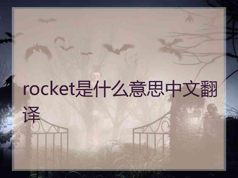 rocket是什么意思中文翻译