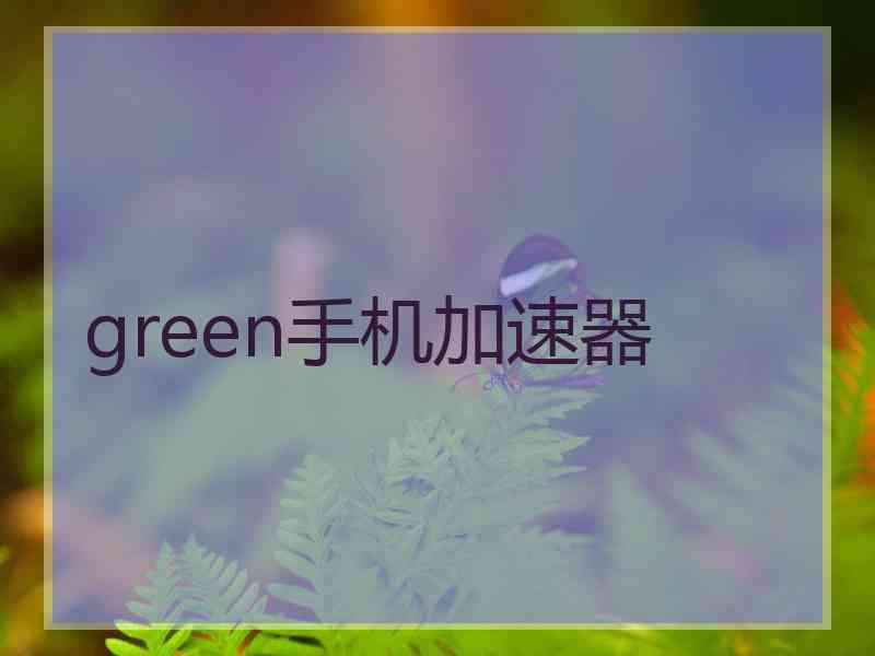 green手机加速器