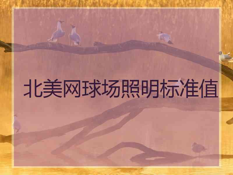 北美网球场照明标准值