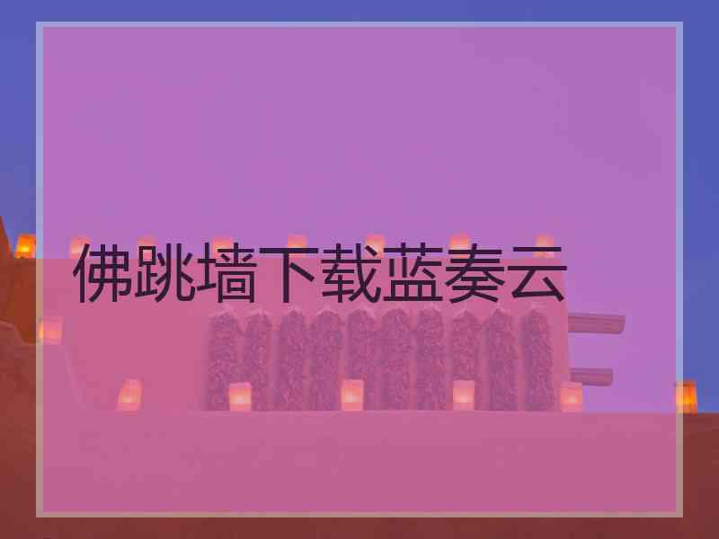 佛跳墙下载蓝奏云