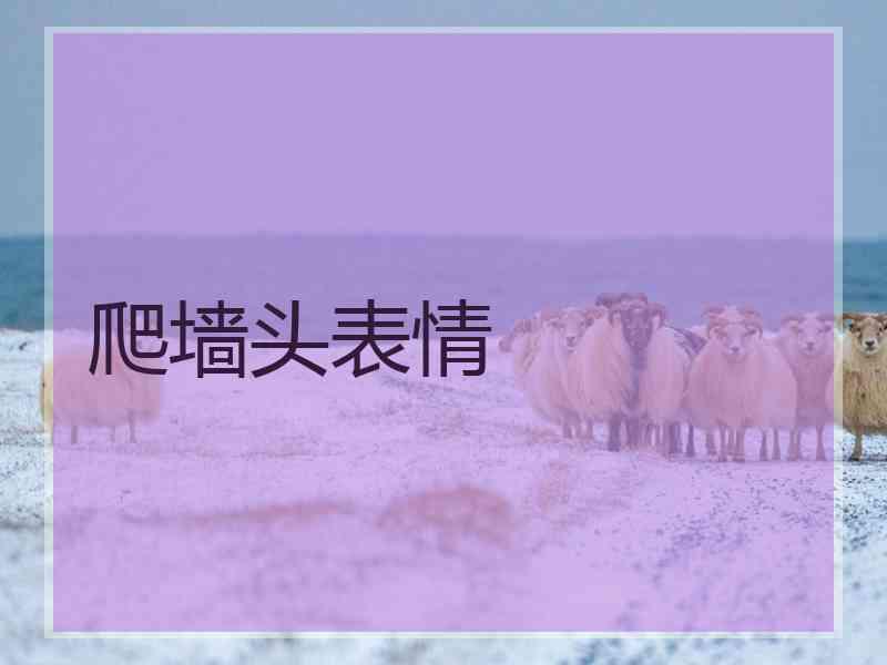 爬墙头表情